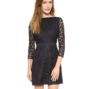 Tory Burch Renny guipure lace navy mini dress